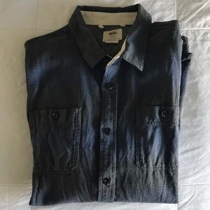 Vans Grey and Blue button down flannel